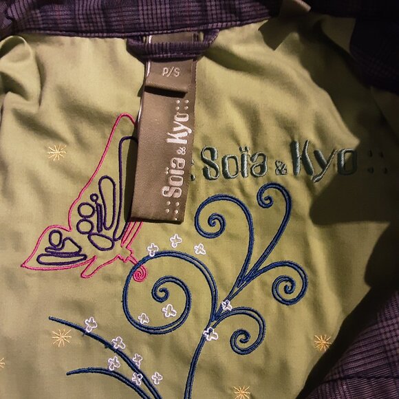 Coat Soïa and Kyo, plaid raincoat size small - Picture 4 of 7